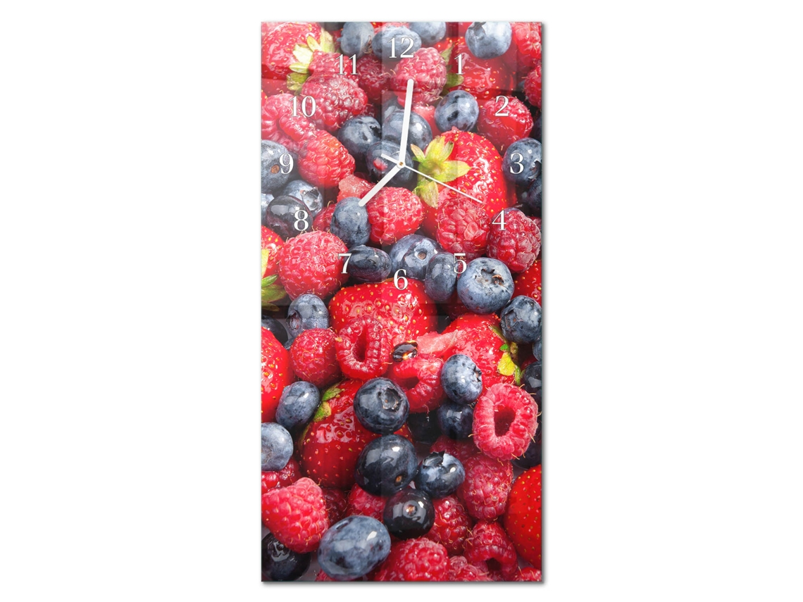 Relógio De Parede De Vidro Multicolor Espelharte (30x60 Cm)