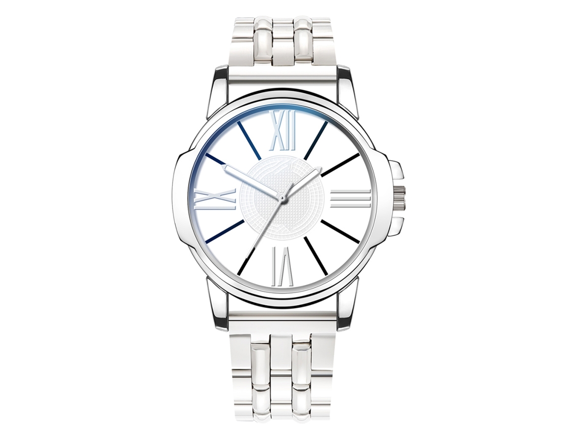 Relógio masculino casual e elegante com pulseira de couro, ideal para presente de aniversário (mostrador branco).