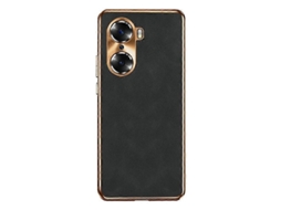 Capa Para Celular Honor 60 Em Pele De Cordeiro Com Revestimento Eletrolítico