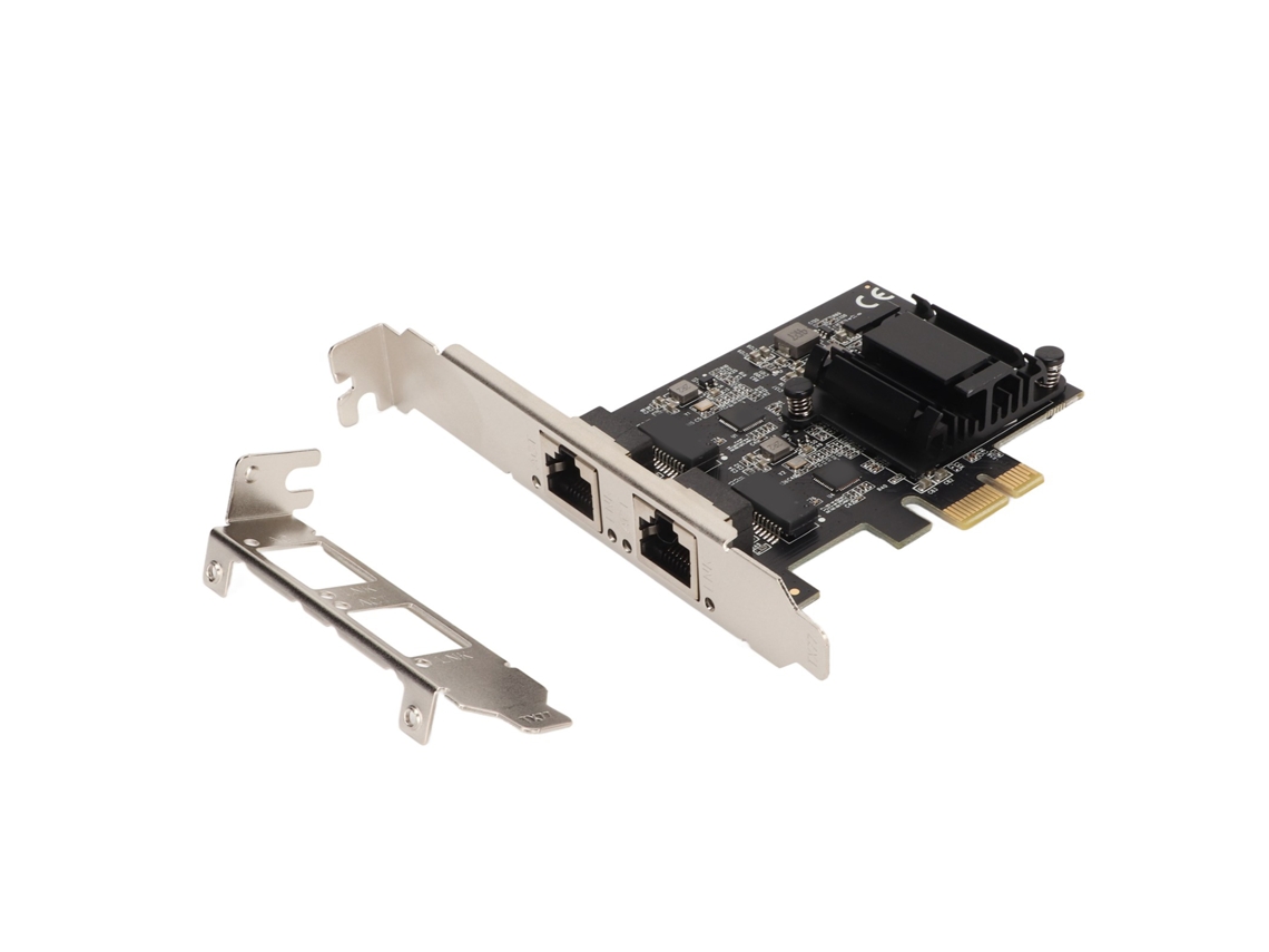Placa De Rede Pcie De Duas Portas 2.5gbase T Com Chip Rtl8125bg Adaptador Ethernet