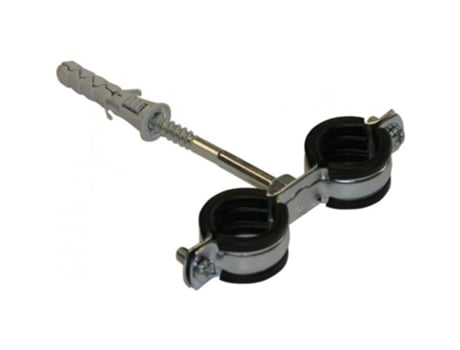 Abra Grampos de Tubo de Metal Duplo Antivibração com Forro de Borracha para Tubos de 15-20 mm ...