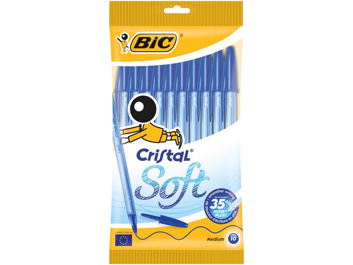 Esferográfica BIC Cristal Soft Ponta Média (Tinta Azul)