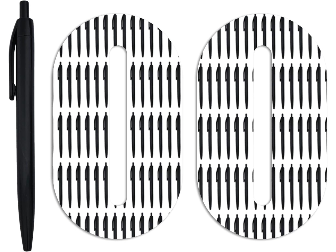 Caneta Esferográfica, Não Borra, Corpo Preto, Tinta Macia, Ponta