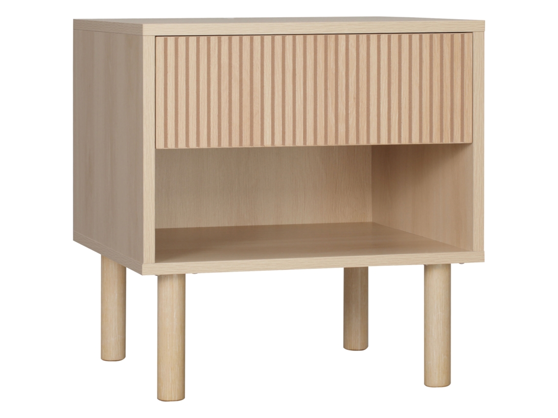 Mesa Cabeceira Com Gaveta E Prateleira 47x47x50 Cm Madeira
