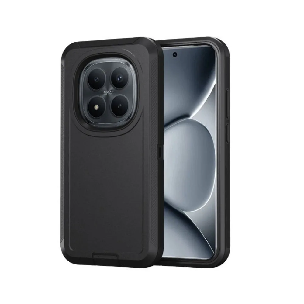 (preto, Redmi Note 15 Pro 5g) Capa Protetora Blindada De Três Camadas Específica Para Ott, Resistente A Impactos.