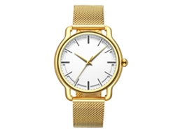 Reloj De Pulsera De Acero Inoxidable Con Correa De Malla Cuarzo Para Hombre Biden (blanco)