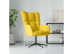 Vidaxl Cadeira De Descanso Veludo Amarelo Mostarda