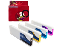 Sjic26p Pack 4 Cartuchos De Tinta Compatível com Epson Colorworks C7500, Sjic26p Sjic26p(c) Sjic26p(m) Sjic26p(y). Genérico (k)