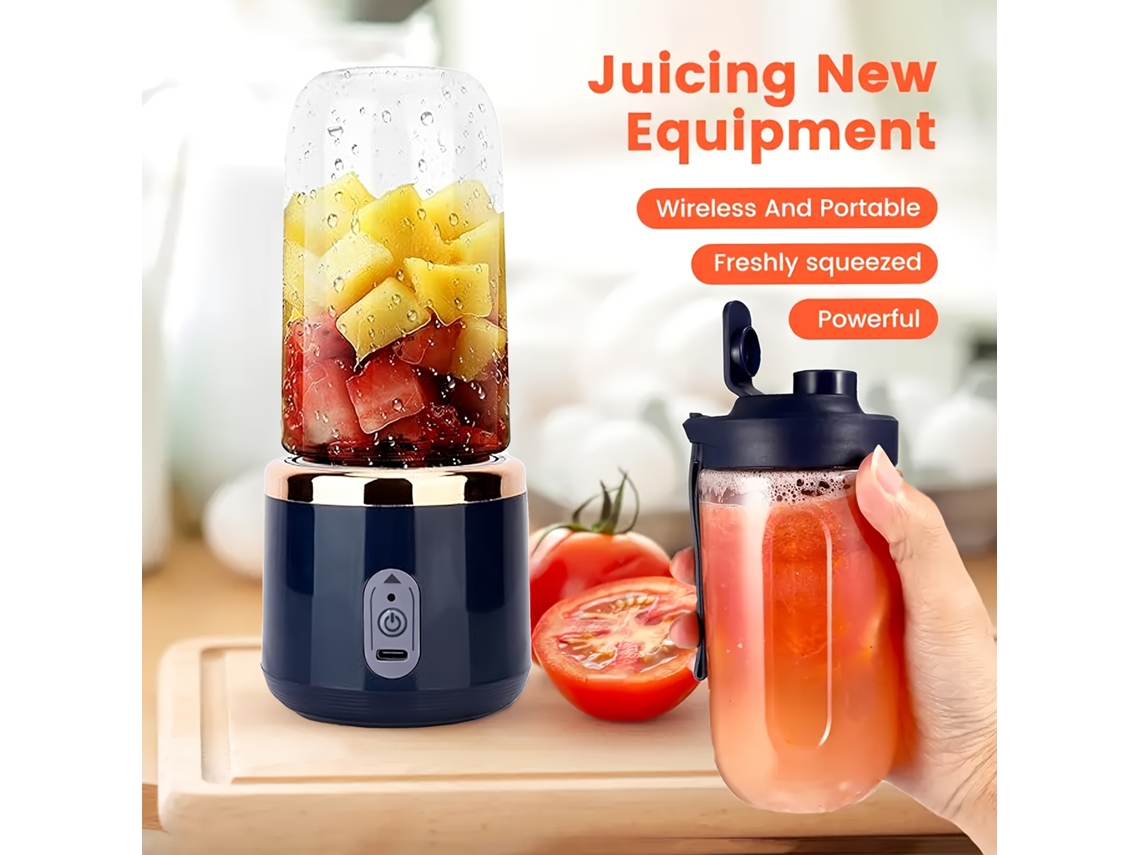 Liquidificador e espremedor 2 em 1, sistema de 6 lâminas, USB | STELASPLEN