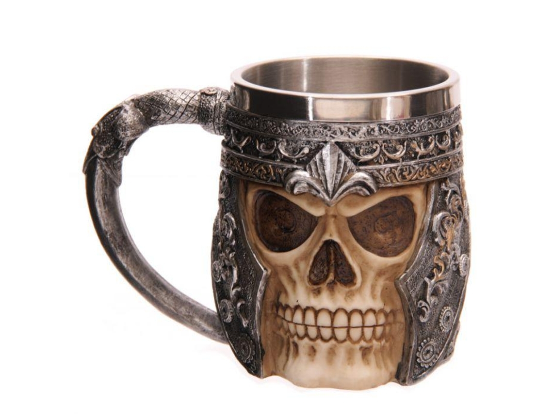 Caneca Decorativa Caveira Guerreiro