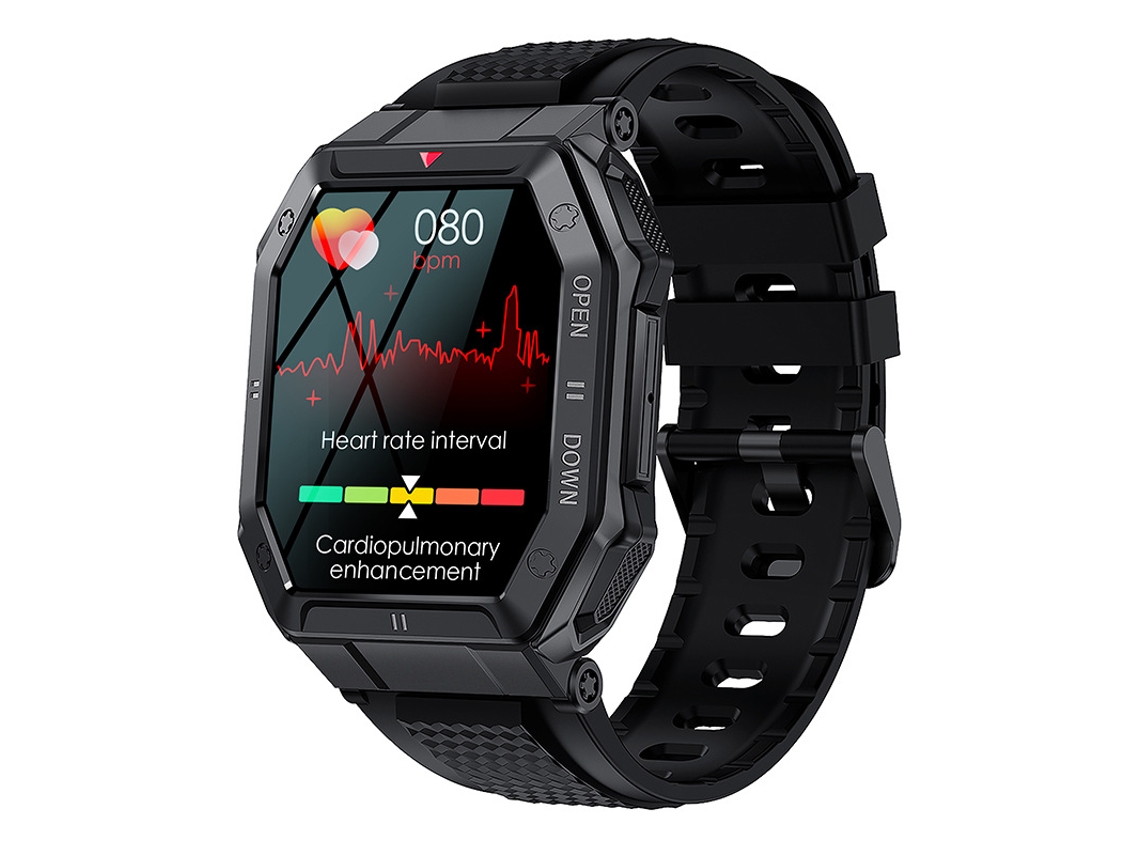 Smartwatch militar masculino, relógio esportivo, monitor de frequência cardíaca de 1,85 polegadas, compatível com Android e iPhone Bestvite