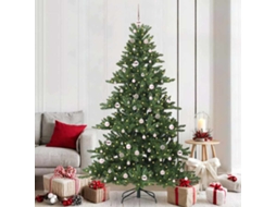 Vidaxl Árvore De Natal Articulada Artificial Verde 210 Cm Pvc E Aço