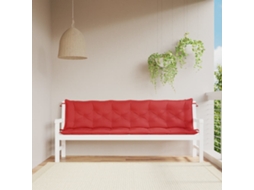Vidaxl Almofadões Banco Jardim 2 Pcs 200x50x7cm Tecido Oxford Vermelho