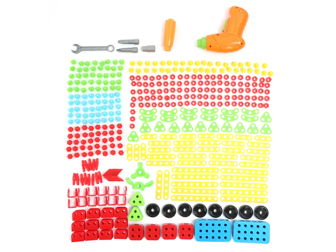 Kit De Brinquedo De Montagem Com Parafusos E Furadeira Elétrica Para Crianças