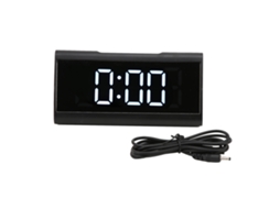 Relógio Digital De Espelho Led Silencioso Luminoso Preto Com Alarme E Cabo Usb Para Quarto Escola Lar