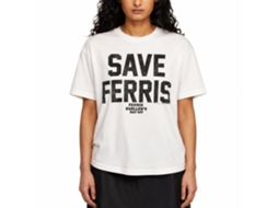 Rockinstone Ferris Bueller's Day Off Save Ferris Again White Adult T-shirt Size:s
