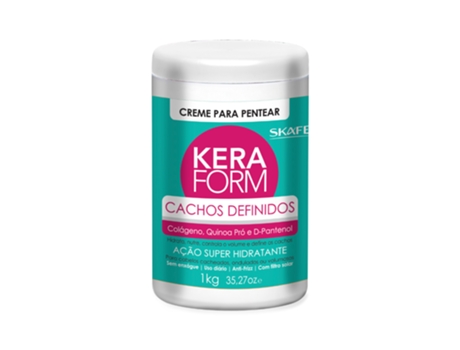 Creme Para Pentear Skafe Keraform Cachos Definidos 1kg | Hidratação E Definição | Vegano