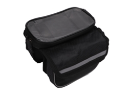 Omni-bolsa Para Telefone De Bicicleta 600d Nylon Transparente Tpu Resistente A Impactos Para Telefones De 4.8-5.7 Polegadas Preto