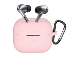 Capa Zruxe Para Samsung Galaxy Buds 3 / Buds 3 Pro / Buds 3 Fe Slim Silicone Rosa (proteção Total, Mosquetão Incluído)