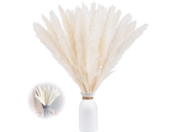 KOFIHETY Conjunto De 30 Unidades De Grama Pampas Seca, 43cm, Vaso De Flores Secas Artificiais, Decoração Com Grama Pampas E Flores Secas