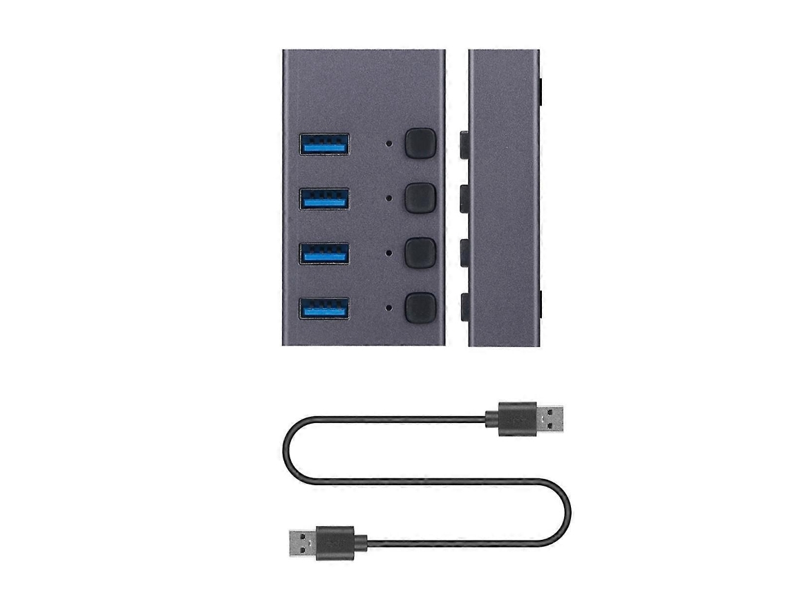 Divisor Usb 3.0, Hub Multi Interface De Carregamento Com 4 Portas E Interruptor De Energia Brilvibera