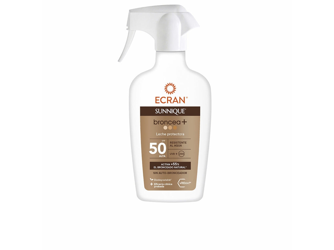 Leite Solar Ecran Sunnique Broncea+ Bronzeador Spf 50 270 Ml