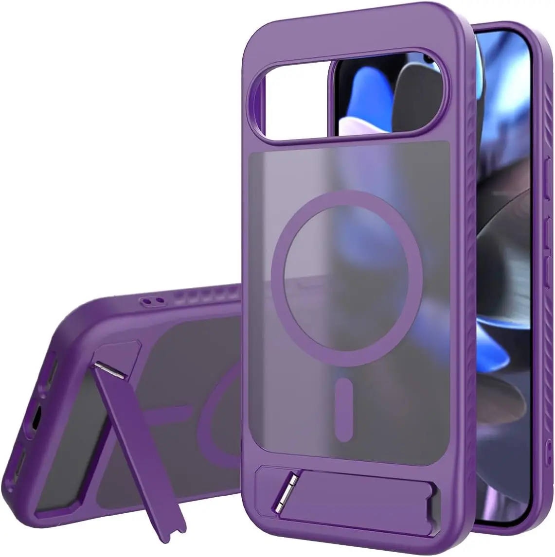 (roxo, Google Pixel 10 Pro Xl) Capa Para Celular Com Carregamento Magnético, Capa Protetora Rígida Ultrafina À Prova De Choque, Com Suporte.