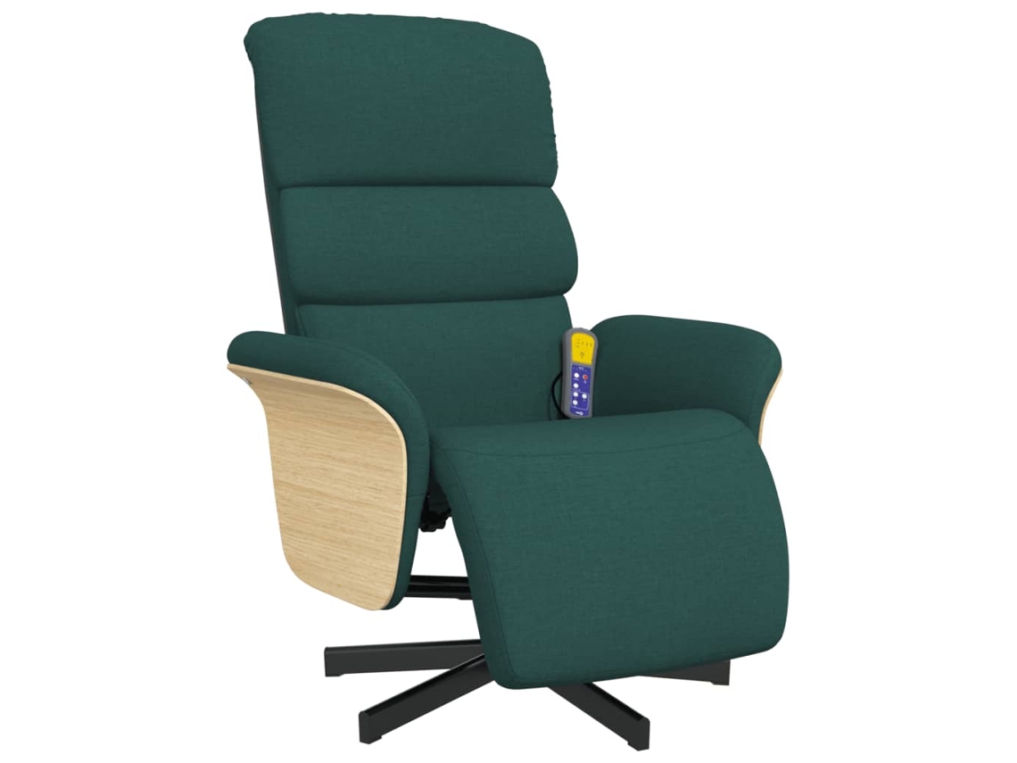Massage Recliner Chair, Massage Recliner Chairs Vidaxl Verde Tecido