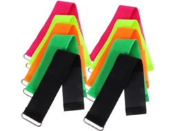 Conjunto De 10 Faixas Elásticas Ajustáveis Para Corrida Três Pernas, Coloridas E Ideais Atividades Em Equipe