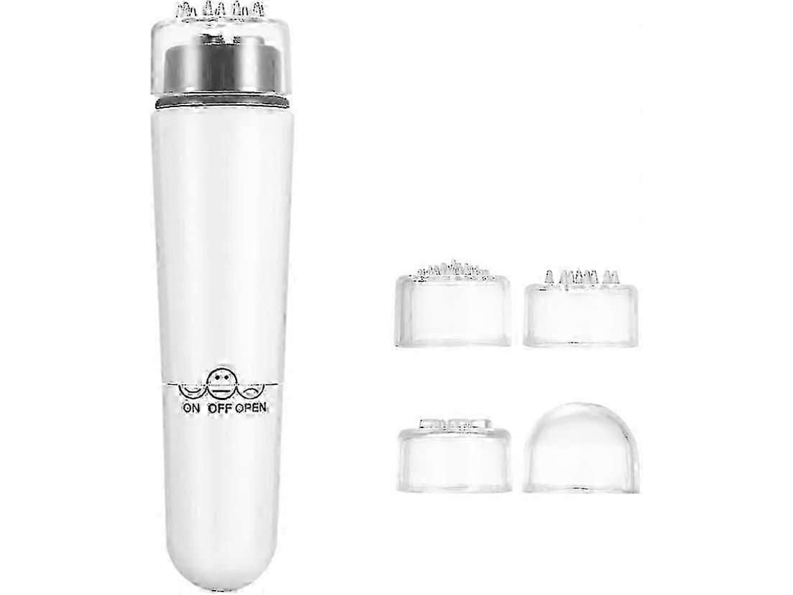 Mini Massageador Facial Elétrico 4 em 1 com Acupressão para Alívio da Dor GOKOCO (branco)