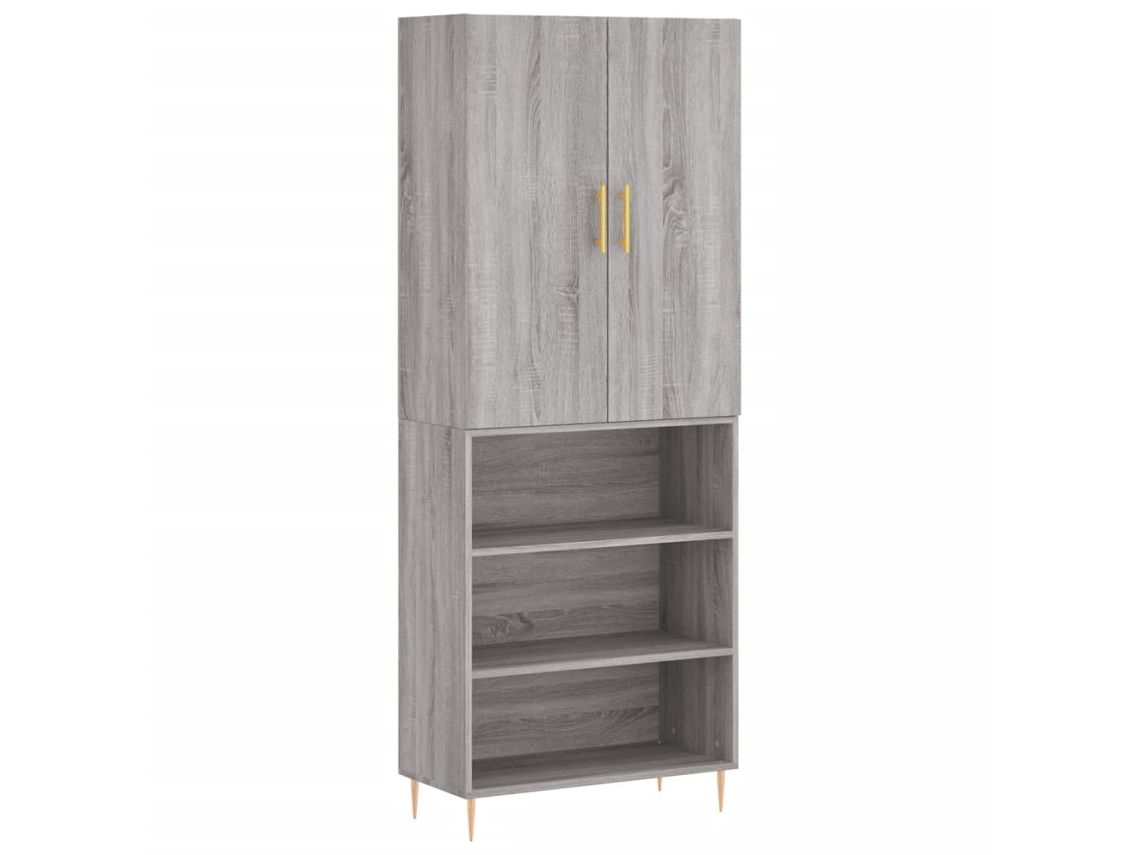 Guarda-roupa alto em madeira Sonoma Cinza, exclusivo da Maison (69,5 x 34 x 180 cm)