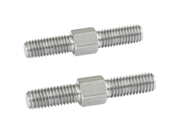 Barra Roscada Dupla M10, Aço Inoxidável 304, Com Rosca Esquerda E