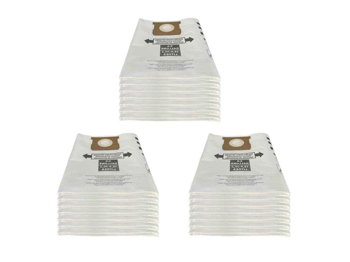 Conjunto De 21 Sacos Universais Para Aspirador De Pó De 5 A 8 Galões, Compatíveis Com Aspiradores Shop Vac Ridgid Vf De 5 A 8 Galões_glo