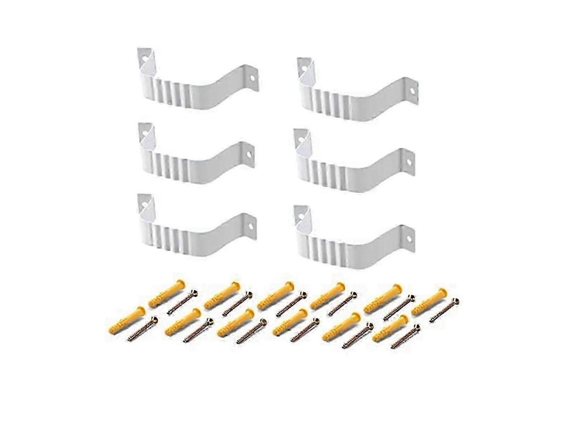 6 Suportes De Calha Brancos Adaptadores De 2x3 Polegadas Em Couro