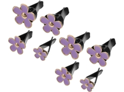 Clips Decorativos De Metal Roxo Para Saída De Ar De Carro, Conjunto Com 8 Unidades.