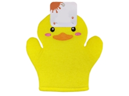 Pano esfoliante de banho com design de pato amarelo para massagem e limpeza profunda tamanho único