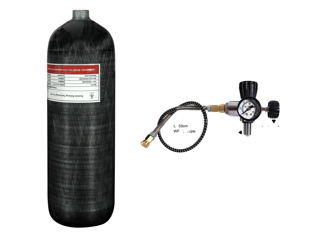 Tanque Hpa, Construção Em Fibra De Carbono, Desempenho De Alta Pressão, 6.8l Com Válvula B