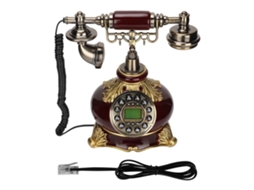 Telefone Fixo Vintage Com Calendário Eletrônico