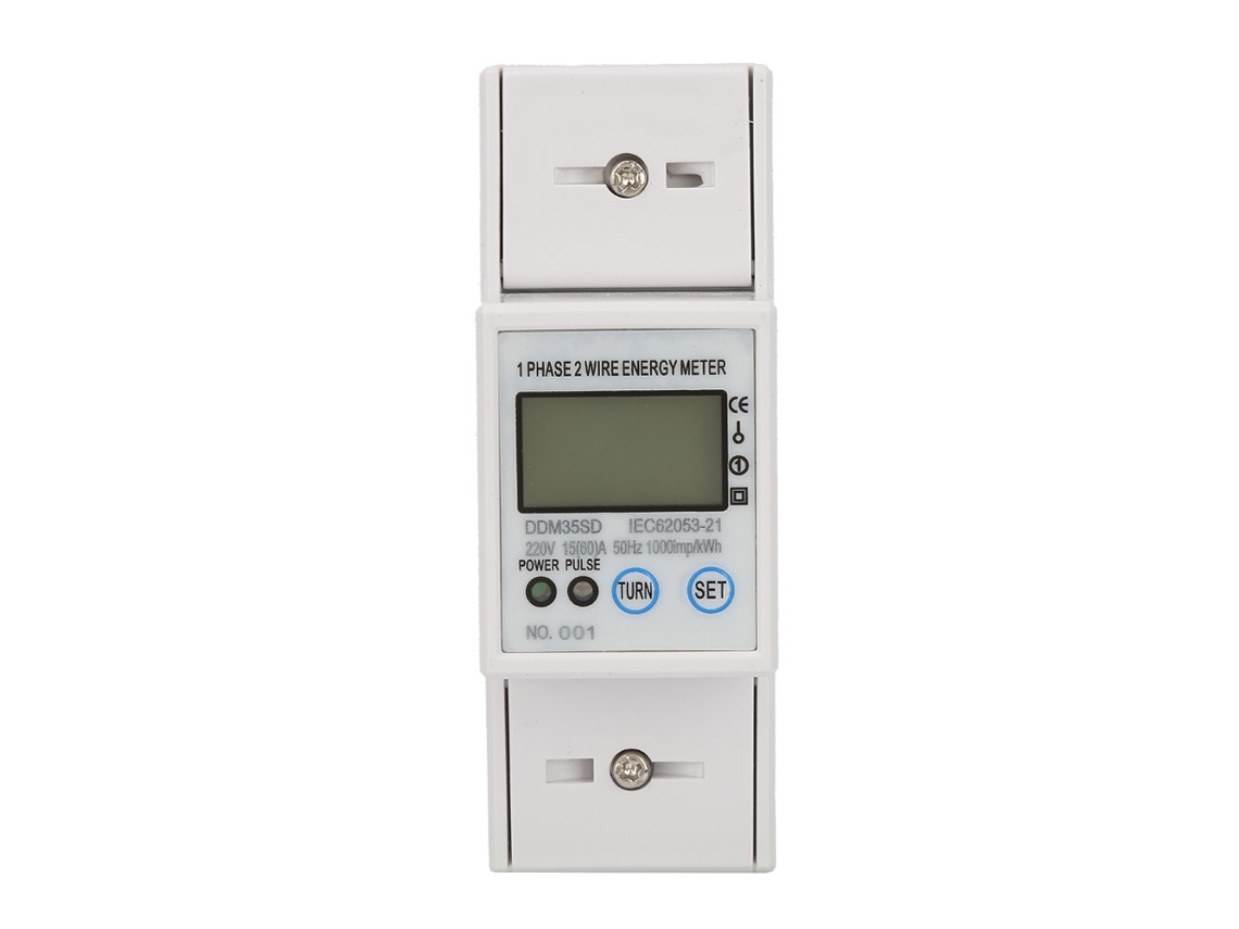 Laxiscreed Medidor De Energia Monofásico 2p Lcd Para Quadro Din, Alta Precisão E Fiabilidade