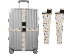 Conjunto De 2-cintas Fixação Para Malas Viagem Dogs Paws, Acessórios Para Cinto, Conector De Bagagem, Cinto Reforçado E