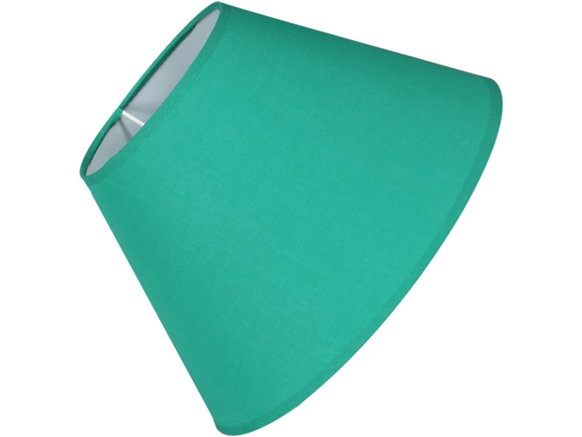 Abajur Cilíndrico De Tecido Liso Verde, Acessório De Reposição Para Aplique De Parede.