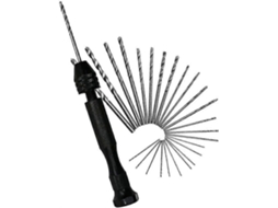 Taladro manual mini, 26 piezas, brocas de torsión, para madera, joyería, nueces, ámbar | S/MARCA