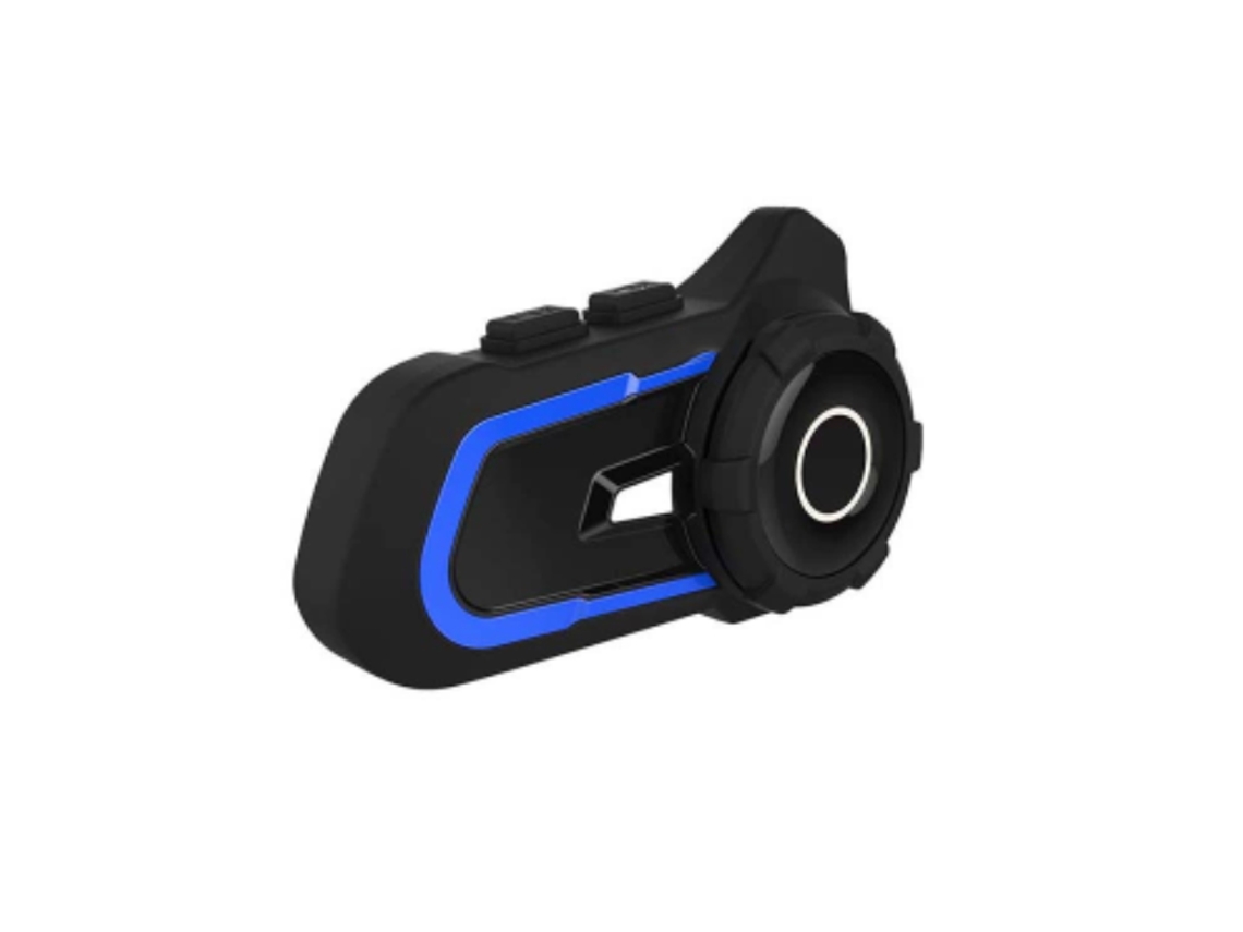 Intercomunicador Bluetooth capacete moto chip 5.1 à prova d'água comunicação 2 pilotos para motociclismo, turismo e ciclismo Azul JIAPEI