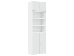 Storage Cabinet, Storage Cabinets Vidaxl Branco Madeira Processada (70 X 42.5 X 225 Cm)