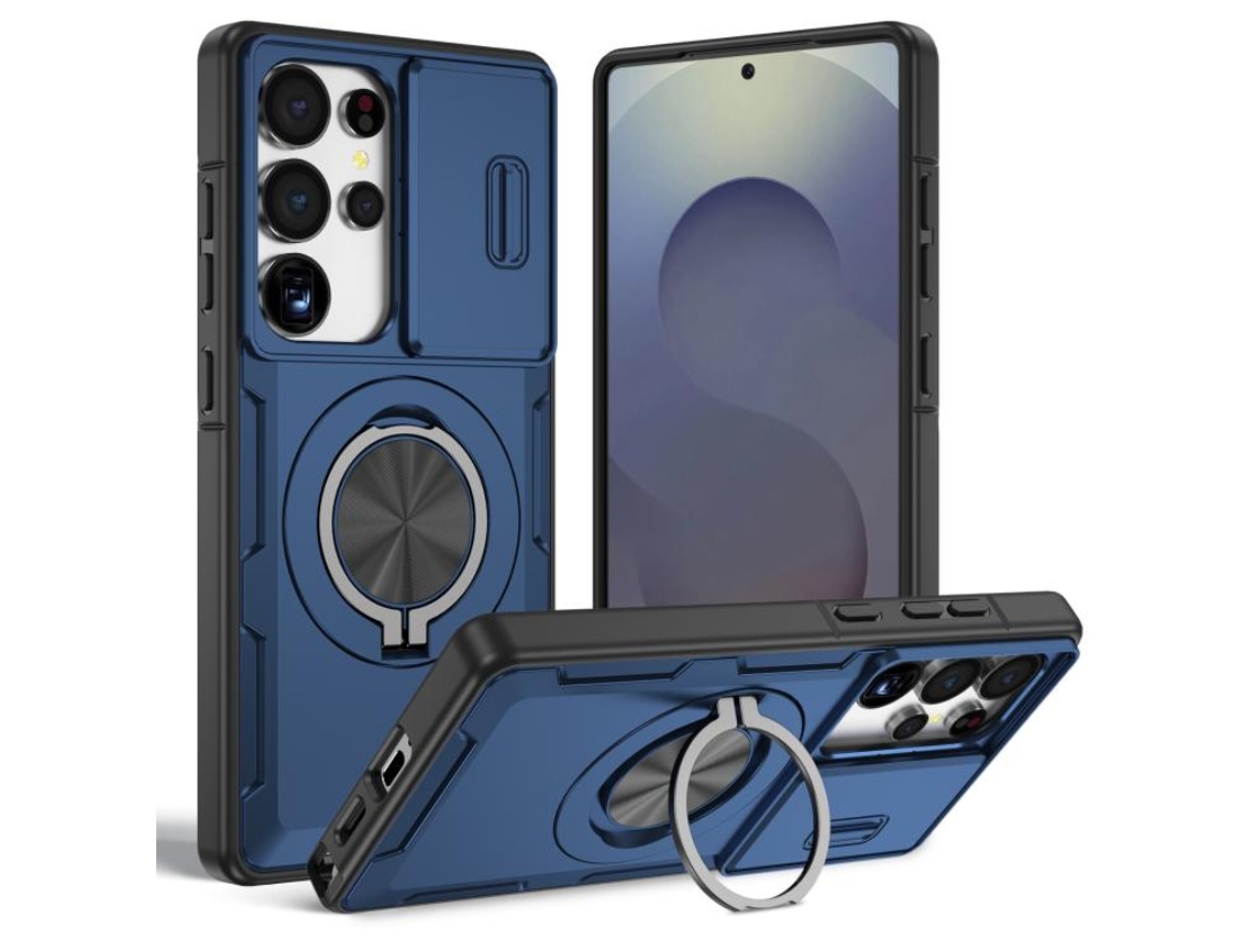 Capa Zruxe Compativel Com Samsung Galaxy S25 Ultra 5g (magsafe - Suporte Giratorio - Azul)