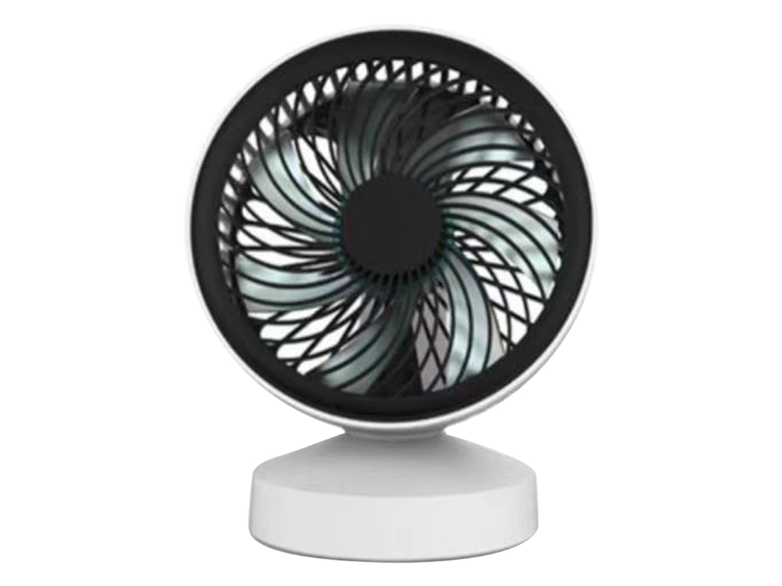 Ventilador De Mesa Compacto Laxiscreed Com Alta Potência, Sete Lâminas E Design Portátil