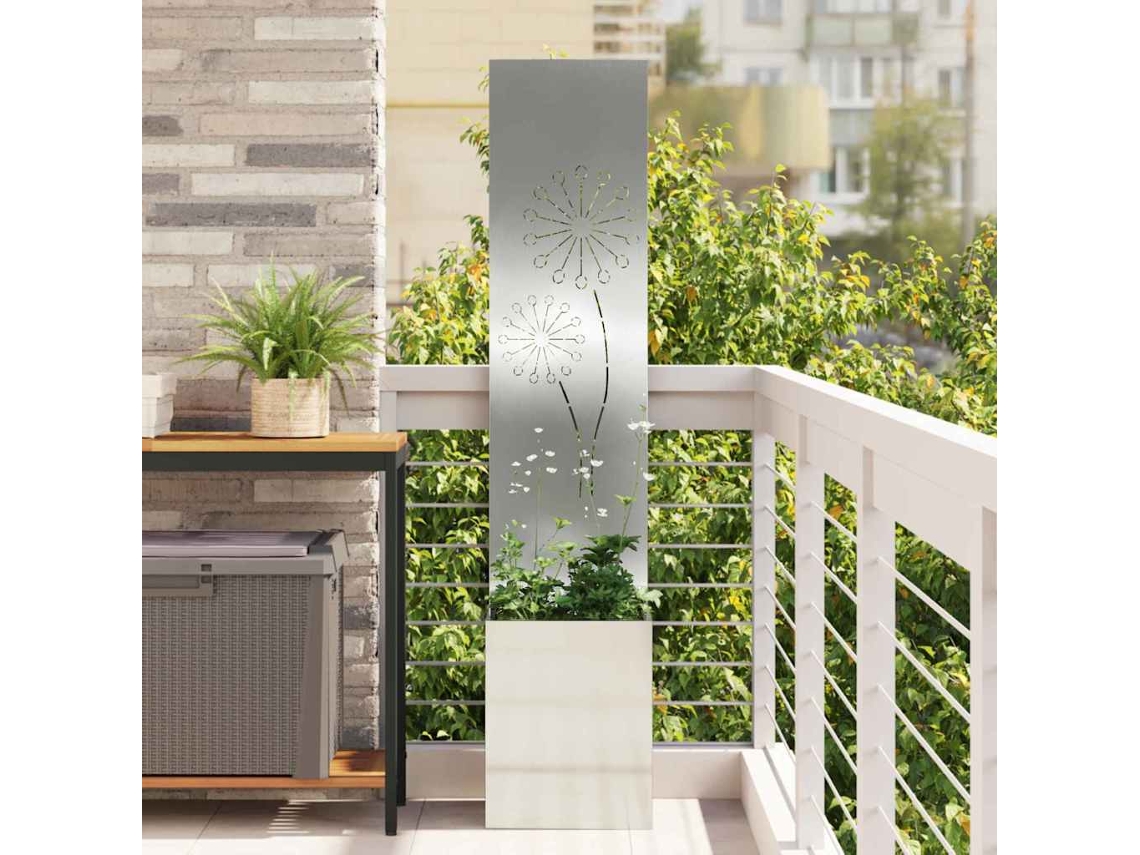Vidaxl Tela De Privacidade Para Jardim Prateado 32 X 32 X 150 Cm