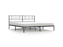 Bed Frame, Bed Frames Vidaxl Preto Aço (193 X 203 Cm)