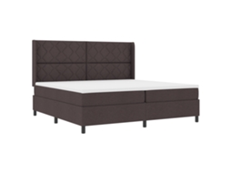 Conjunto 1 Cama Box Vidaxl Castanho Tecido (200 X 200 Cm)