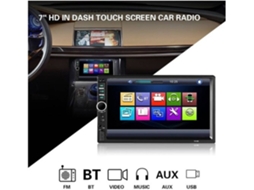 Reprodutor MP5 Carro 7 Pol. STELASPLEN com Rádio FM, Bluetooth, USB e Tela sensível ao toque